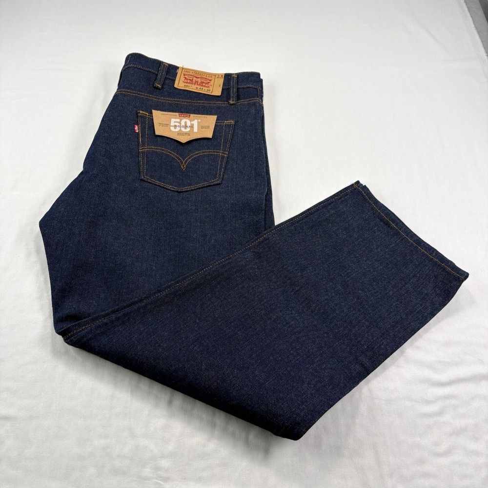 Vintage Levis 501 Jeans Men 44x30 (Fits 44x32) Blue Dark Wash Deadstock USA Made
